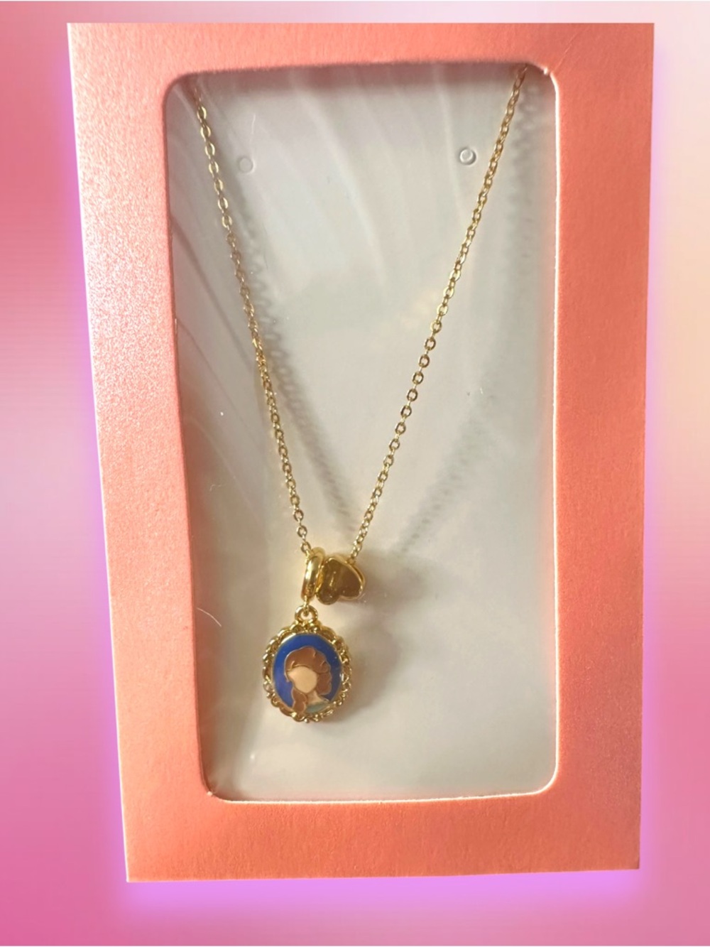 Disney Anna charm portrait necklace